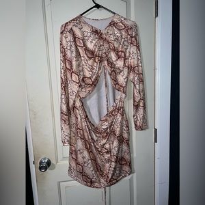 Snake print, Tie string dress